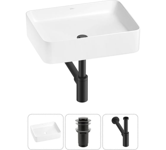 Изображение товара Набор Wellsee 3 в 1 Mint накладная раковина 50x38 см 20212482R