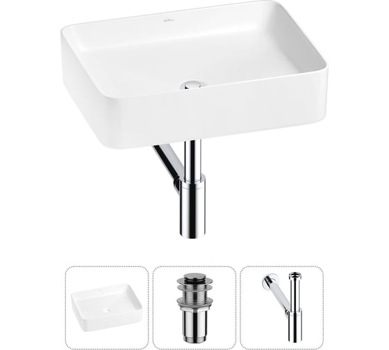 Изображение товара Набор Wellsee 3 в 1 Mint накладная раковина 50x38 см 20212481R