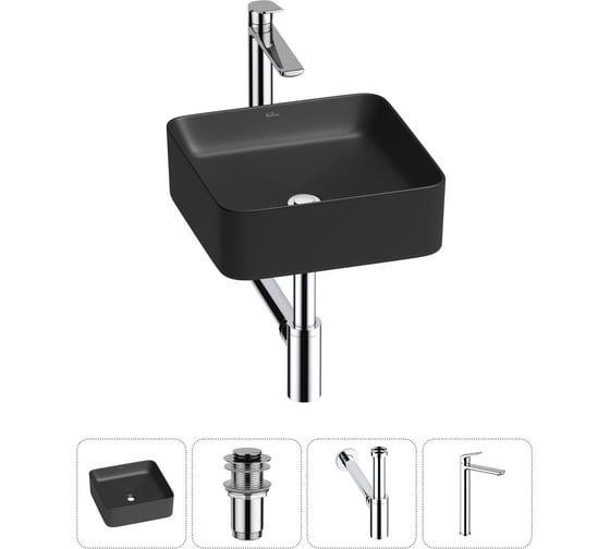 Изображение товара Набор Wellsee 4 в 1 Mint накладная раковина 37x37 см 20212471R