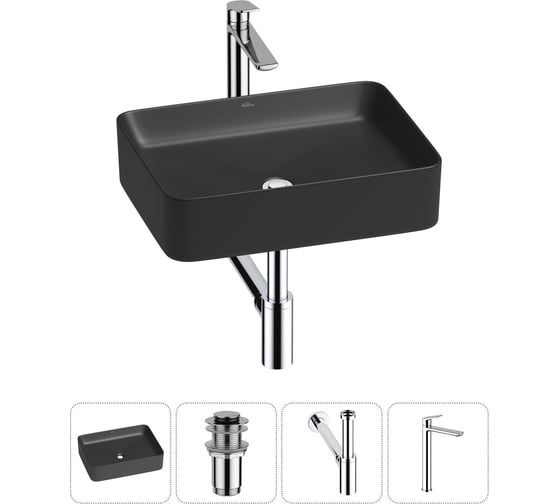 Изображение товара Набор Wellsee 4 в 1 Mint накладная раковина 50x38 см 20212499R