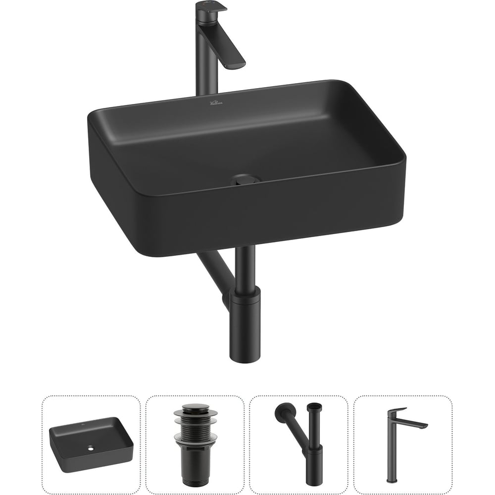 Изображение товара Набор Wellsee 4 в 1 Mint накладная раковина 50x38 см 20212500R