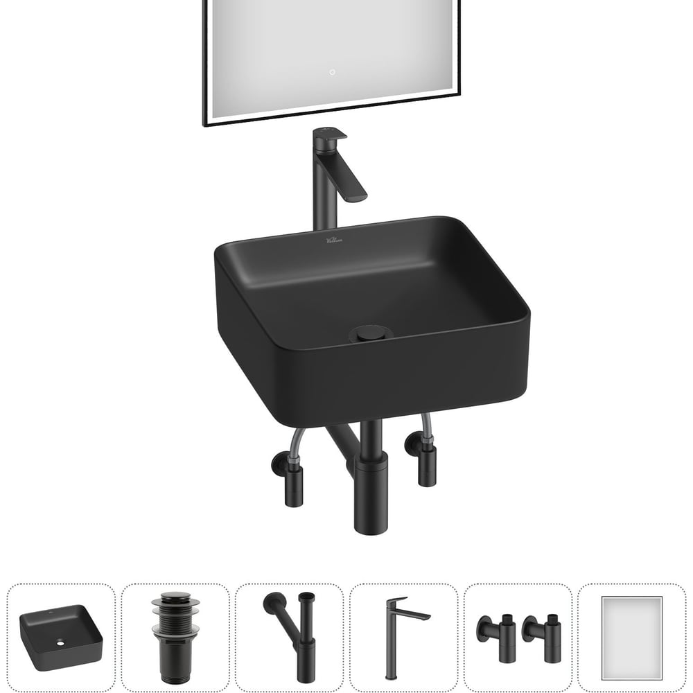 Изображение товара Набор Wellsee 6 в 1 Mint накладная раковина 38x38 см 20218888R