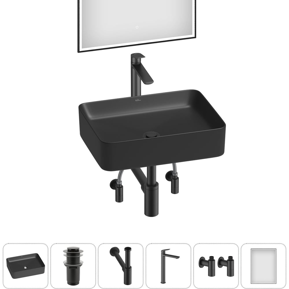 Изображение товара Набор Wellsee 6 в 1 Mint накладная раковина 50x38 см 20218902R