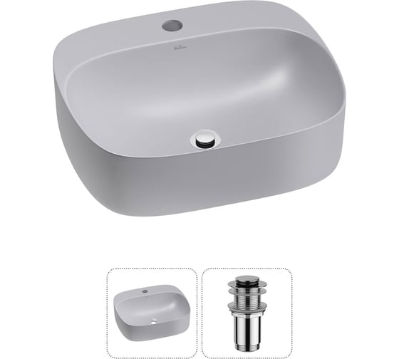 Изображение товара Набор Wellsee 2 в 1 Ideal накладная раковина 50x42 см 20214171R