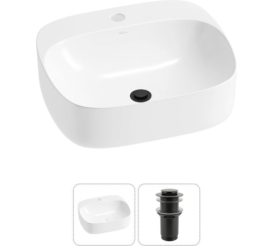 Изображение товара Набор Wellsee 2 в 1 Ideal накладная раковина 50x42 см 20214096R