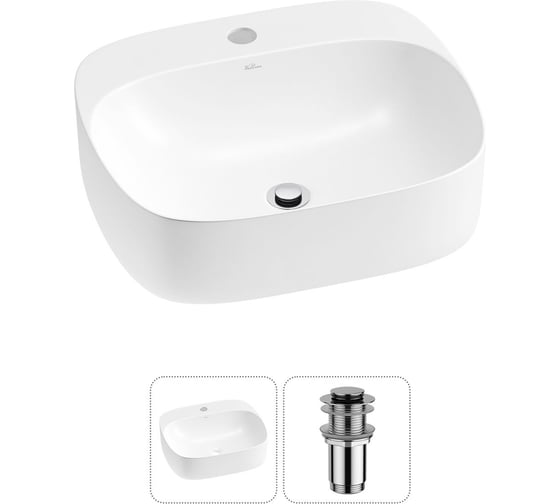 Изображение товара Набор Wellsee 2 в 1 Ideal накладная раковина 50x42 см 20214127R