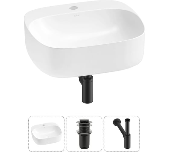 Изображение товара Набор Wellsee 3 в 1 Ideal накладная раковина 50x42 см 20214132R