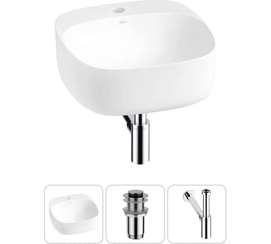 Изображение товара Набор Wellsee 3 в 1 Ideal накладная раковина 42x42 см 20214115R