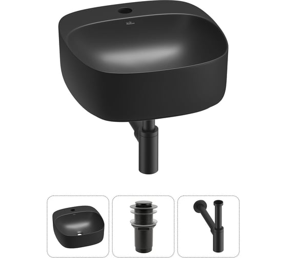 Изображение товара Набор Wellsee 3 в 1 Ideal накладная раковина 42x42 см 20214147R