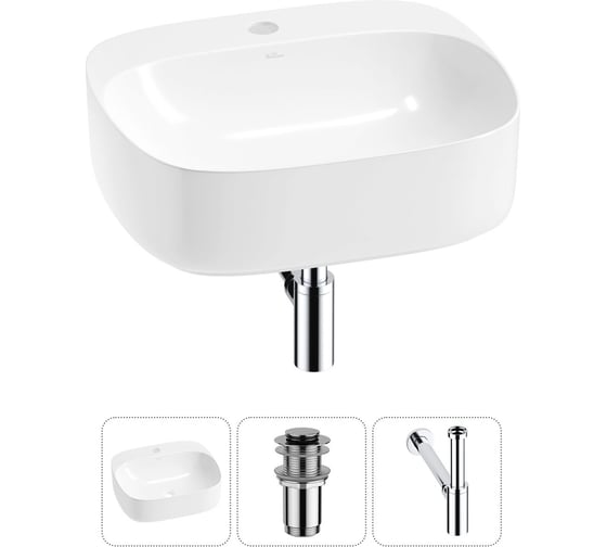 Изображение товара Набор Wellsee 3 в 1 Ideal накладная раковина 50x42 см 20214099R