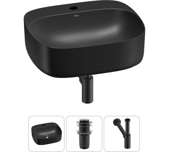 Изображение товара Набор Wellsee 3 в 1 Ideal накладная раковина 50x42 см 20214159R