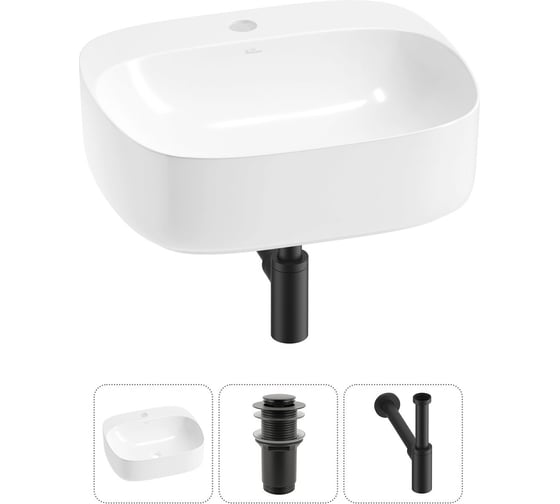 Изображение товара Набор Wellsee 3 в 1 Ideal накладная раковина 50x42 см 20214100R