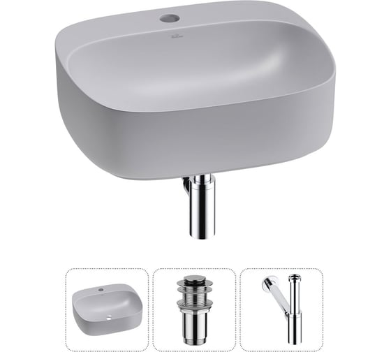 Изображение товара Набор Wellsee 3 в 1 Ideal накладная раковина 50x42 см 20214172R