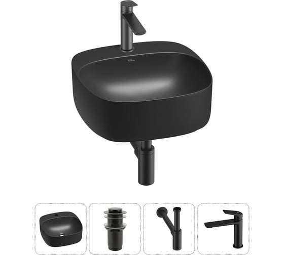 Изображение товара Набор Wellsee 4 в 1 Ideal накладная раковина 42x42 см 20214150R