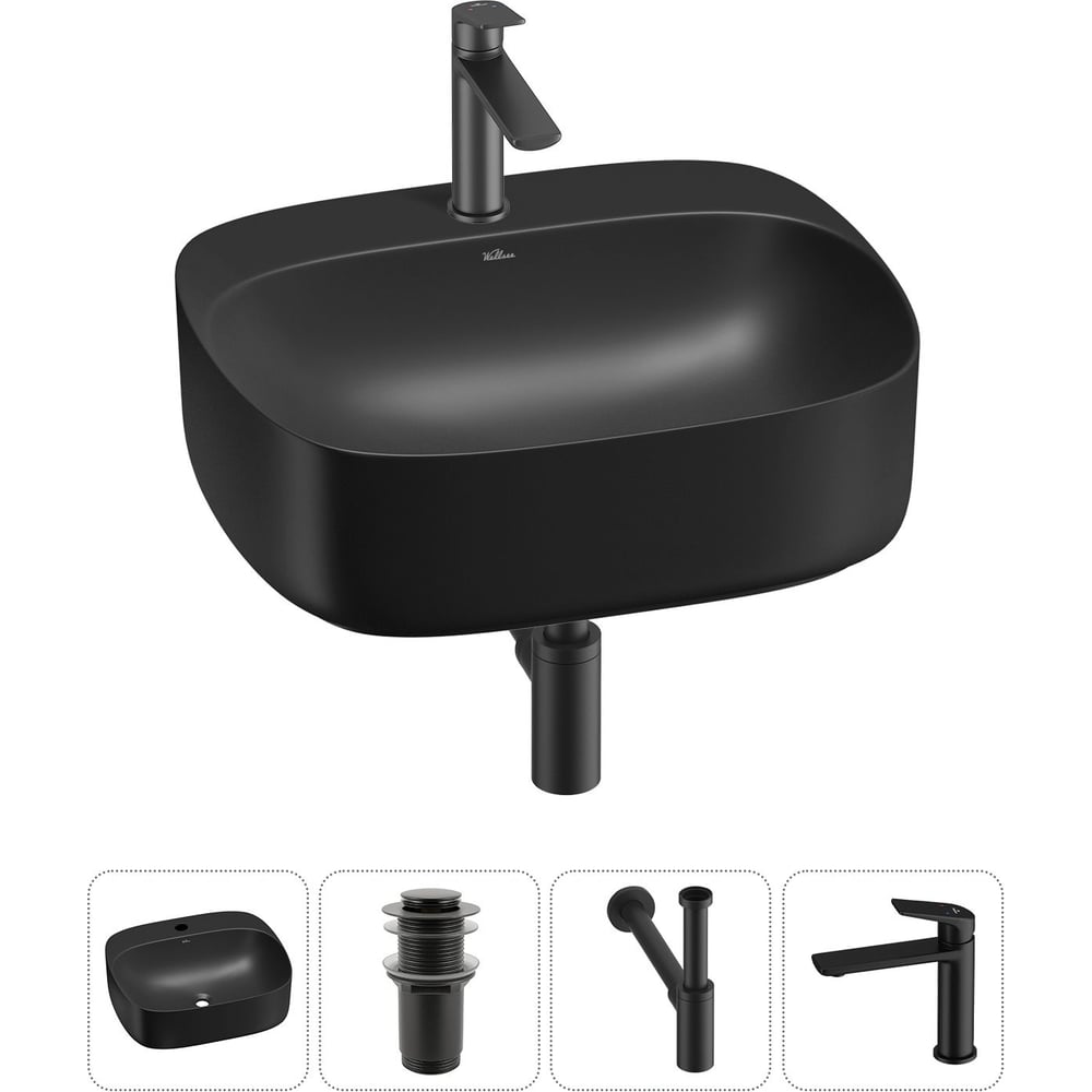 Изображение товара Набор Wellsee 4 в 1 Ideal накладная раковина 50х42 см