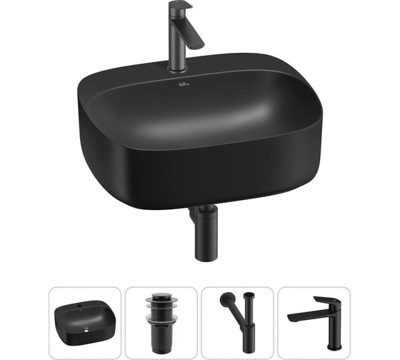 Изображение товара Набор Wellsee 4 в 1 Ideal накладная раковина 50x42 см 20214162R