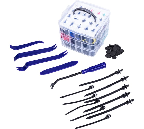 Изображение товара Набор автомобильных клипс хомутов и съемников VERTUL 725 пр. VR50354