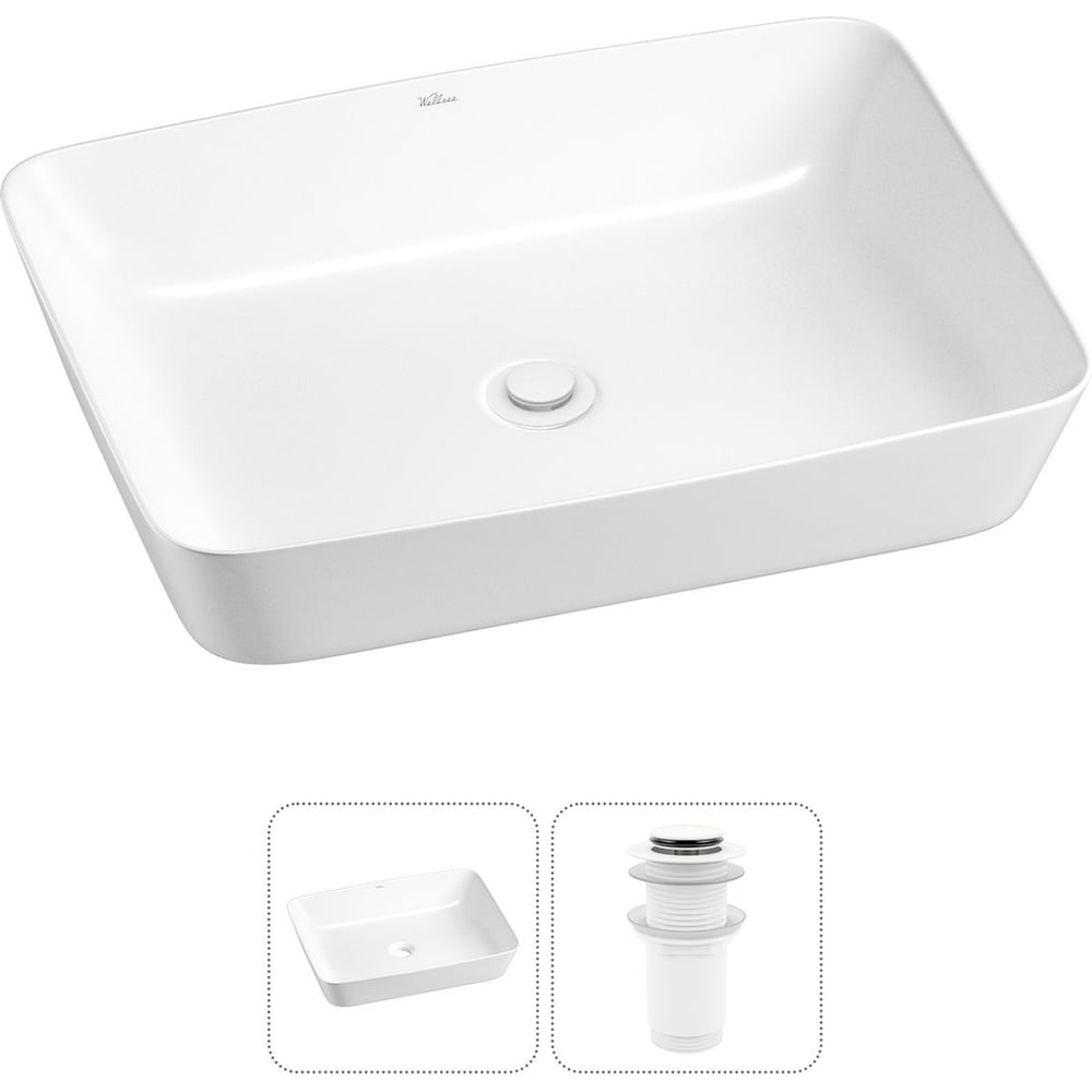 Изображение товара Набор Wellsee 2 в 1 Cromulent накладная раковина 56x40 см 20213565R