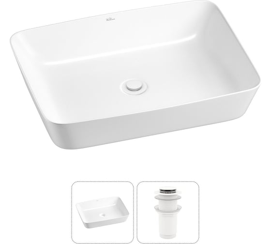 Изображение товара Набор Wellsee 2 в 1 Cromulent накладная раковина 56x40 см 20213565R