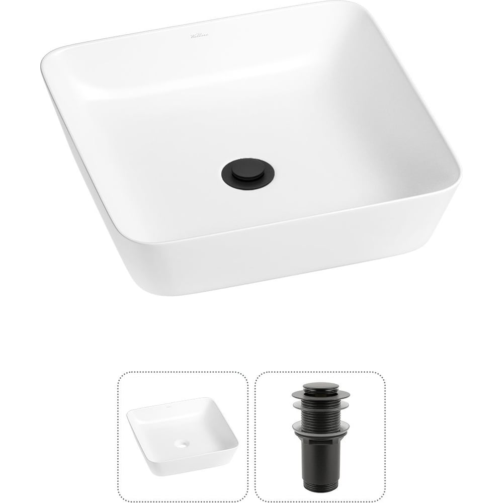 Изображение товара Набор Wellsee 2 в 1 Cromulent накладная раковина 44x44 см 20213547R