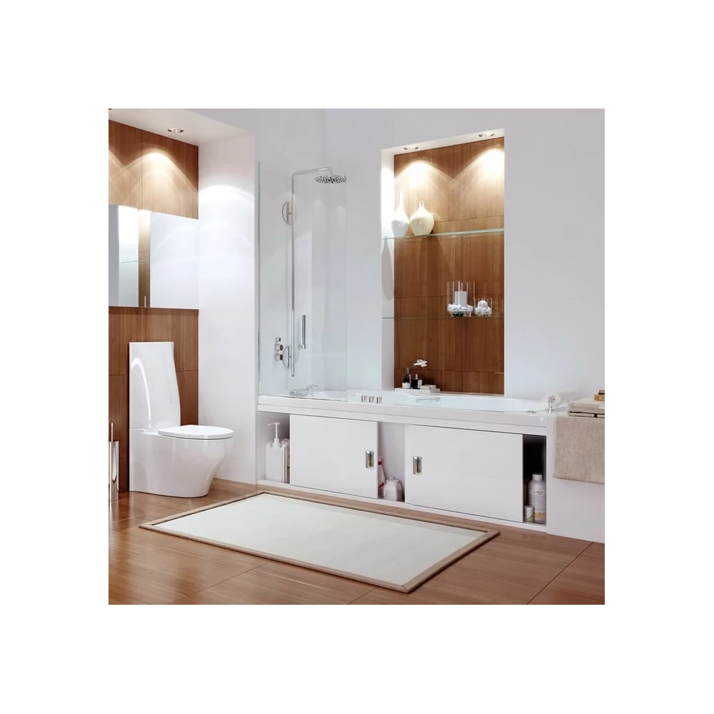 Изображение товара Экран под ванну ALAVANN МДФ Купе Still 1,6 раздвижной белый