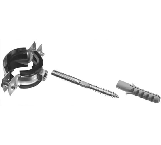 Изображение товара Хомут ООО ПКФ Сварком 110-115 (4) (М10) со шпилькой-шурупом, дюбелем (5 шт) СанТех 48277 s048277