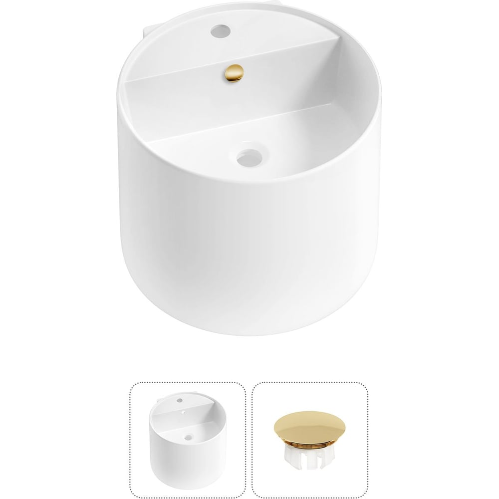 Изображение товара Подвесная раковина Wellsee M1 Limited Edition 45x45 см фарфор белая стильная