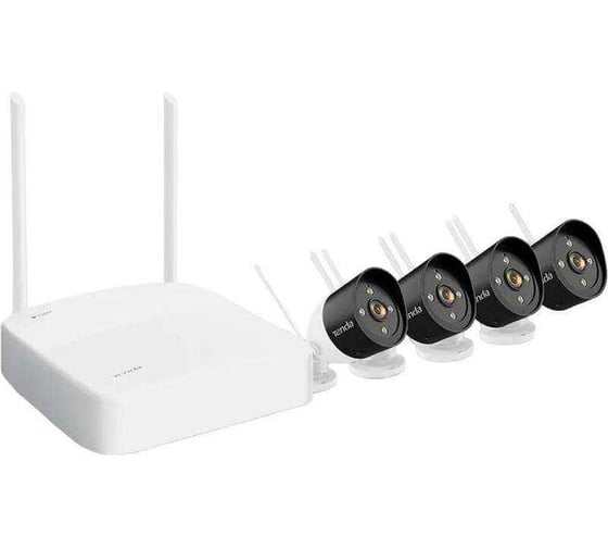 Изображение товара Система видеонаблюдения Tenda K4W-3TC 4 цилиндрических уличных IP-камеры Wi-Fi и видеорегистратор, 2304x1296, 30 кадр./сек, CMOS, 3Мп, ночная съемка, датчик движения, IP66, подключение по Wi-Fi 10000129395