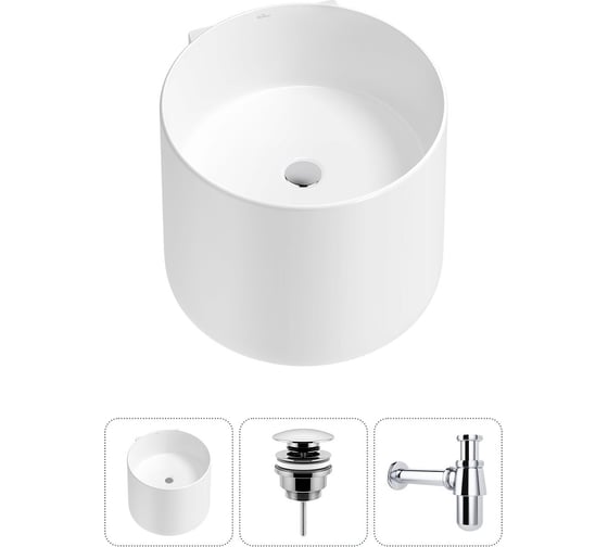 Изображение товара Набор Wellsee 3 в 1 M1 Limited Edition подвесная раковина 45x45 см 20213846R