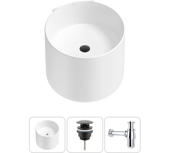 Изображение товара Набор Wellsee 3 в 1 M1 Limited Edition подвесная раковина 45x45 см 20213847R