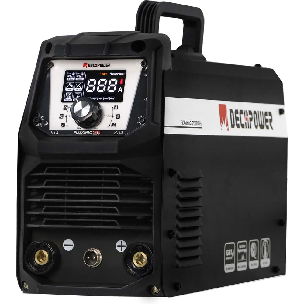 Изображение товара Сварочный полуавтомат DECAPOWER FLUXMIG 120 FLX120 с цифровым дисплеем