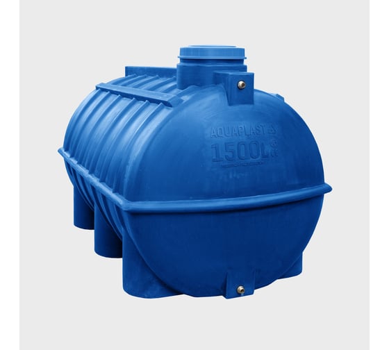 Изображение товара Овально-горизонтальная емкость AQUAPLAST 1500 л, синяя 4630017953189