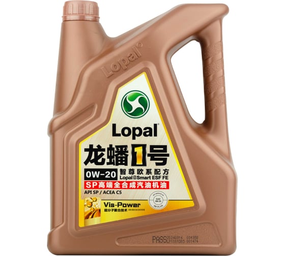 Изображение товара Моторное масло Lopal 1 Smart ESF FE SP 0W-20 (4л) LPL30408
