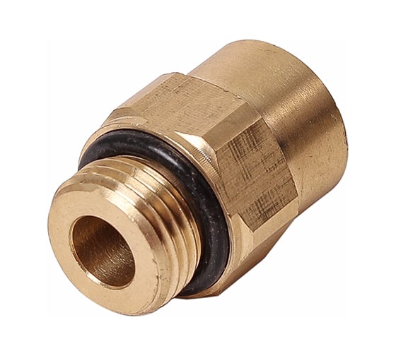 Изображение товара Соединитель трубки Крал ПВХ, полиамид d=10мм (наружная резьба) М16x1.5 прямой латунь (2 шт) 4168