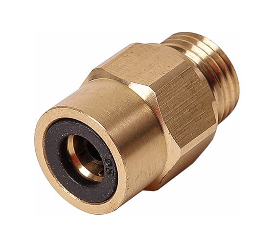 Изображение товара Соединитель трубки Крал ПВХ, полиамид d=6мм (наружная резьба) М10x1.5 прямой латунь (10 шт) 5387