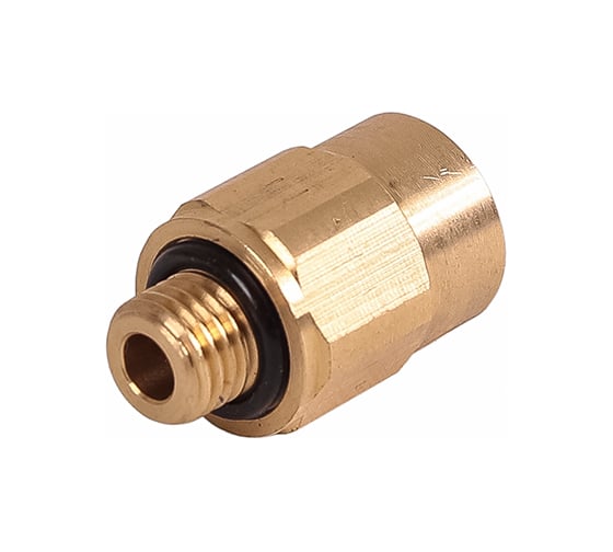 Изображение товара Соединитель трубки Крал ПВХ, полиамид d=12мм (наружная резьба) М12x1.5 прямой латунь (2 шт) 4135