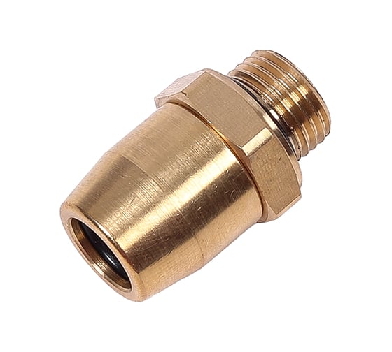 Изображение товара Соединитель трубки Крал ПВХ, полиамид d=8мм (наружная резьба) М22x1.5 прямой латунь (2 шт) 6806