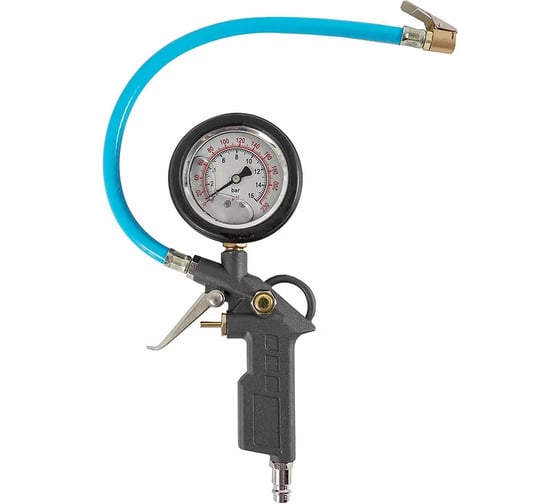Изображение товара Манометр со шлангом Крал 16 атмосфер, с глицериновый манометром 5268