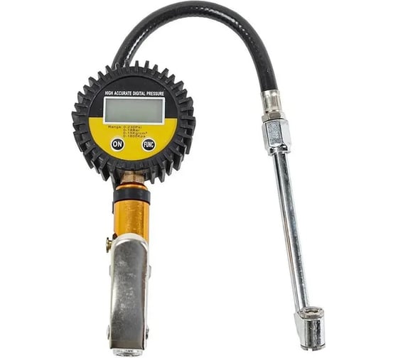 Изображение товара Манометр шин для грузовых автомобилей Крал со шлангом и удлинителем + штуцер, цифровой, 16 атм. 5274