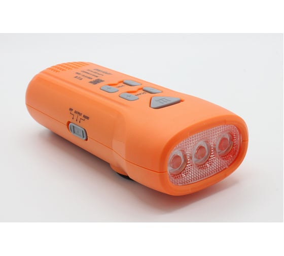 Изображение товара Фонарь кемпинговый Фарлайт светодиодный аккумуляторный 30 лм с радио, аварийным режимом и динамо-машиной 220 FAR002532