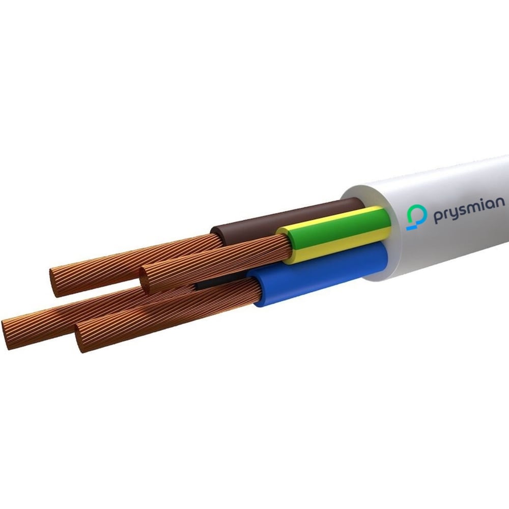 Изображение товара Провод PRYSMIAN ПВСнг(А)-LS 4x1,0 белый кабель электрический