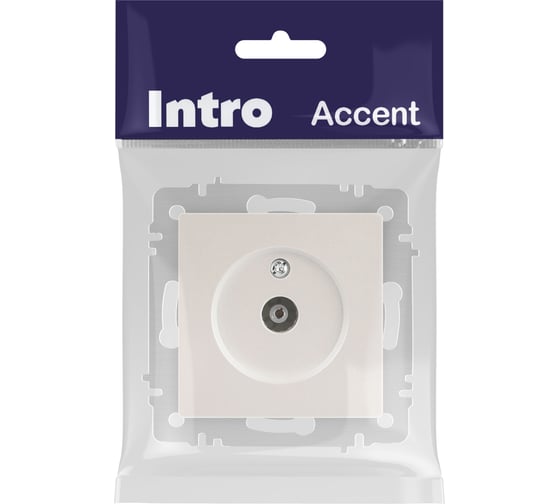 Изображение товара Розетка Intro Accent 630106 TV одиночная, IP20, СУ, перламутр Б0063613