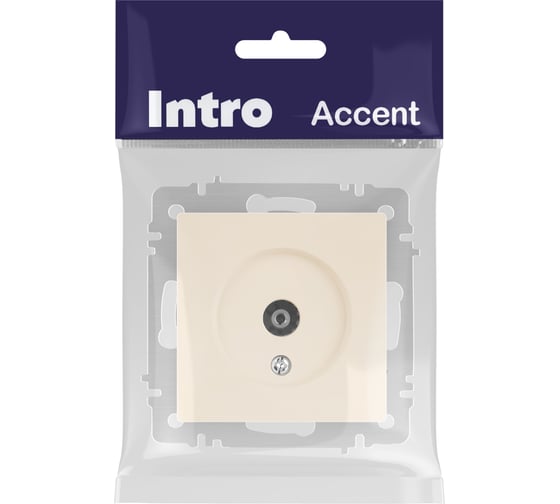 Изображение товара Розетка Intro Accent 630102 TV одиночная, IP20, СУ, слоновая кость Б0063605