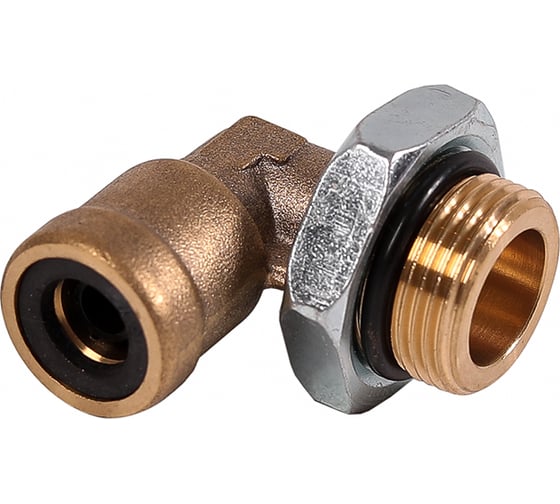 Изображение товара Соединитель трубки Крал ПВХ, полиамид d=10мм (наружная резьба) М22x1.5 угольник (2 шт) 4172