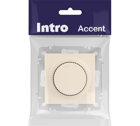 Изображение товара Светорегулятор Intro Accent 640102 поворотный, 600Вт 230В, IP20, СУ, слоновая кость Б0063672
