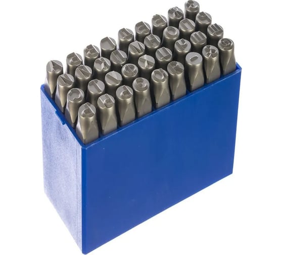 Изображение товара Набор ударных клейм Vitatools буквенных 4мм, буквы-латиница, 27 предметов KL-4mm-27