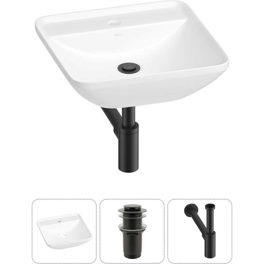 Изображение товара Набор Wellsee 3 в 1 Cute Twin S накладная раковина 43x43 см высокое качество