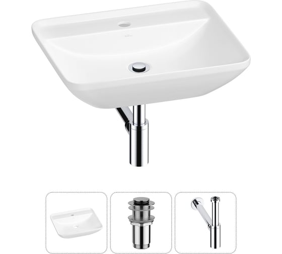 Изображение товара Набор Wellsee 3 в 1 Cute Twin S накладная раковина 55x42 см 20213374R