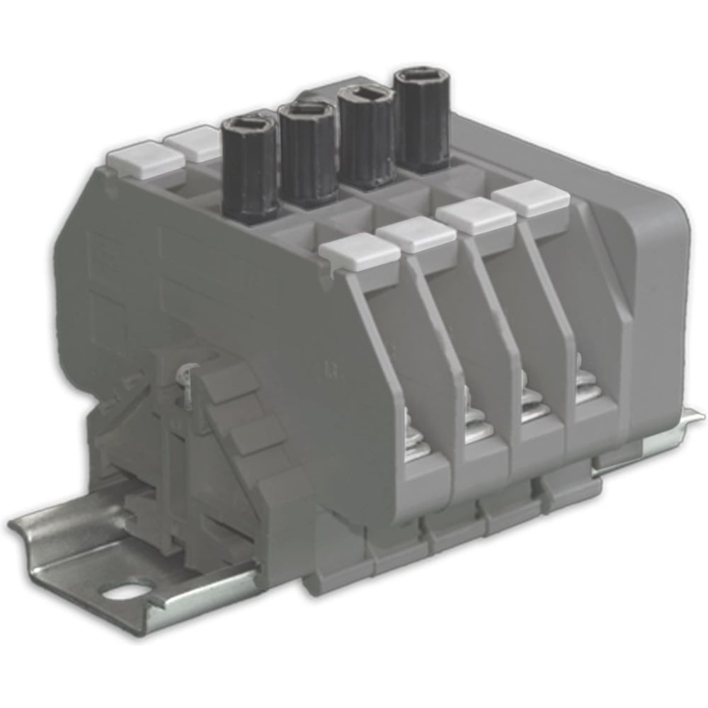 Изображение товара Наборные зажимы клеммы БЗН24-4П25-16 тип 2 для DIN-рейки 12 пар контактов