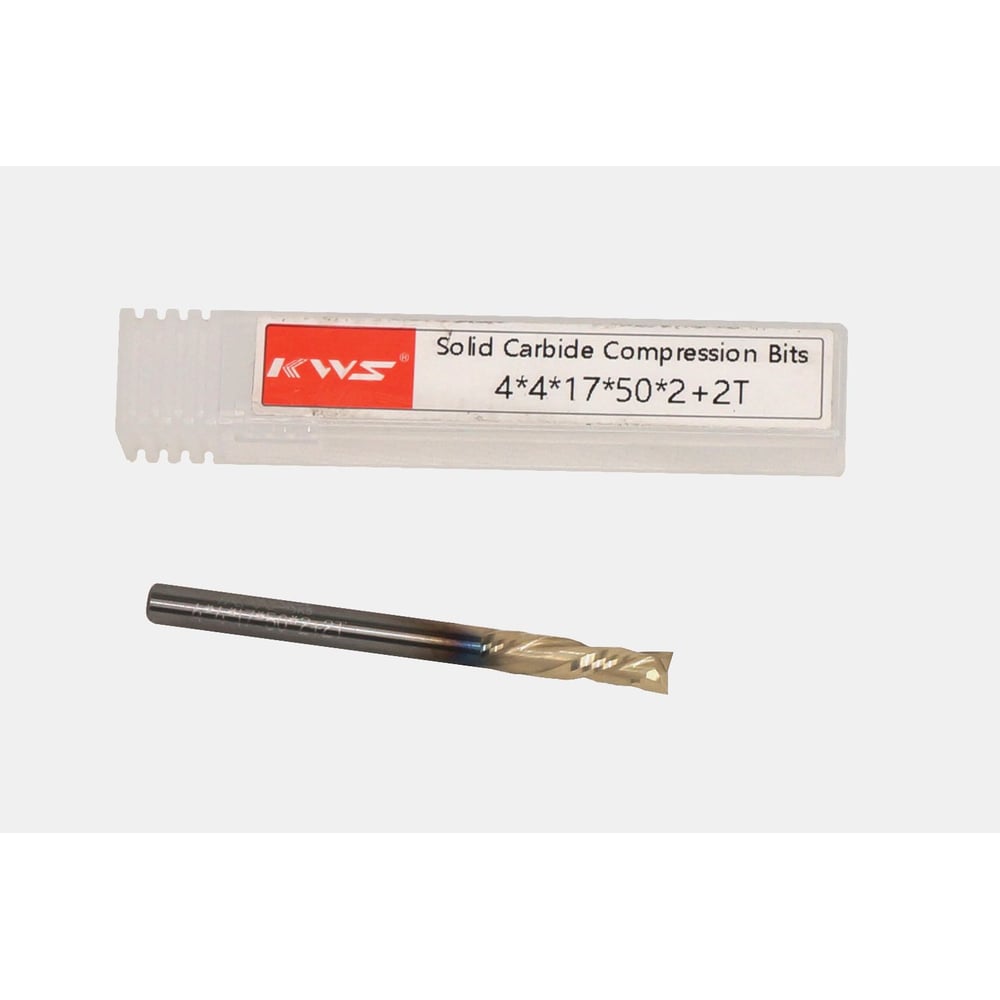 Изображение товара Фреза спиральная двунаправленный рез KWS 4х4х17х50 Z2+2 RH Golden Coating RFK1E0012